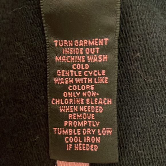 Lauren Ralph Lauren Black Label Zip Up Jacket Black /Pink Hooded size 2 XL - Picture 8 of 12